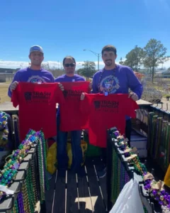 mardi gras parade float tshirts trash rangers