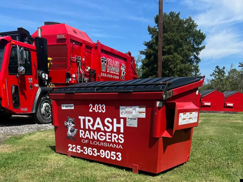 trash rangers baton rouge front load dumpster 2 yard