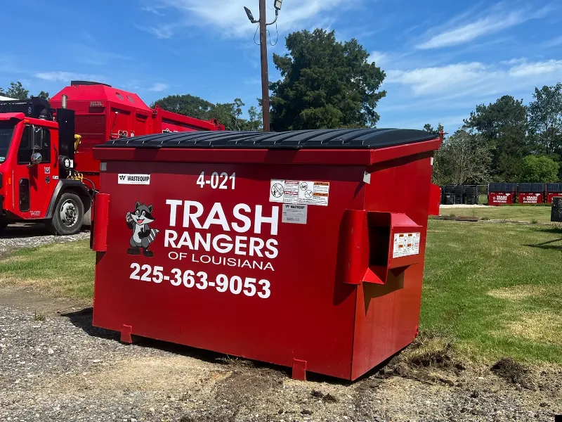 trash rangers baton rouge front load dumpster 4 yard