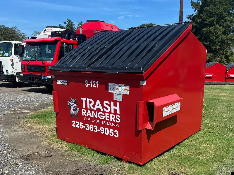 trash rangers baton rouge front load dumpster 8 yard