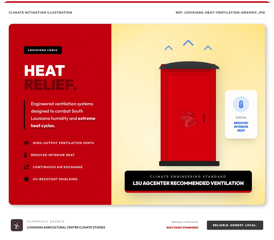 trash rangers louisiana heat relief ventilation illustration