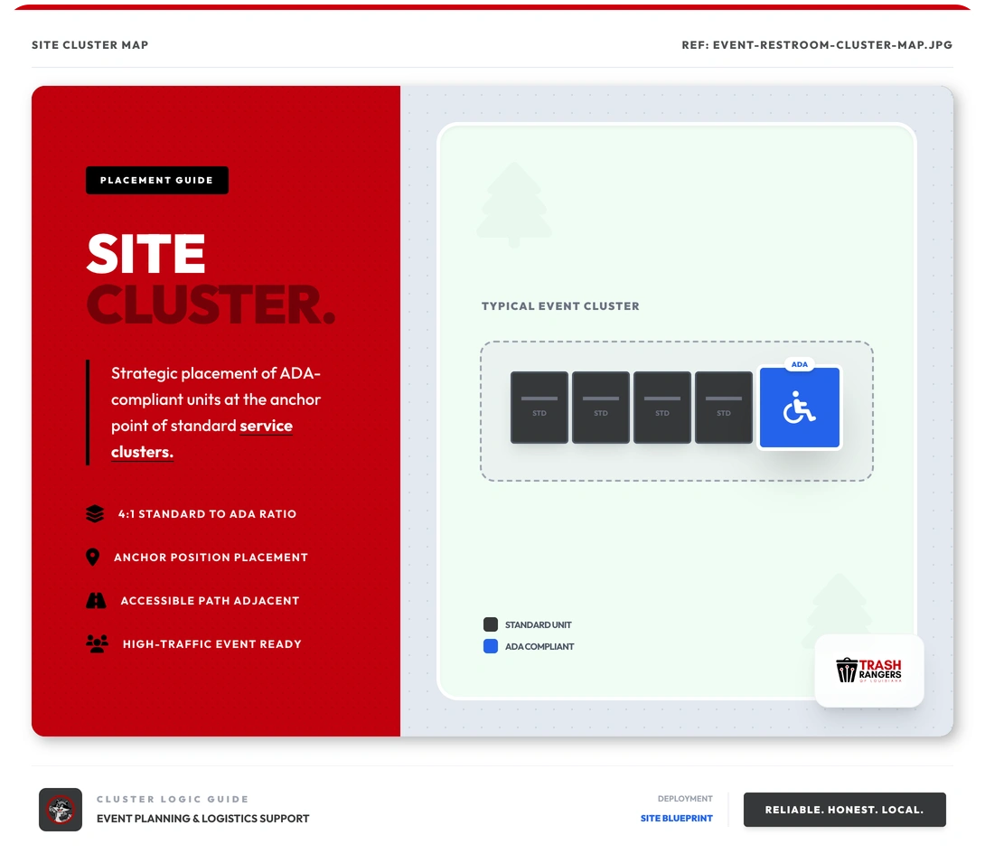 trash rangers site cluster map ada placement