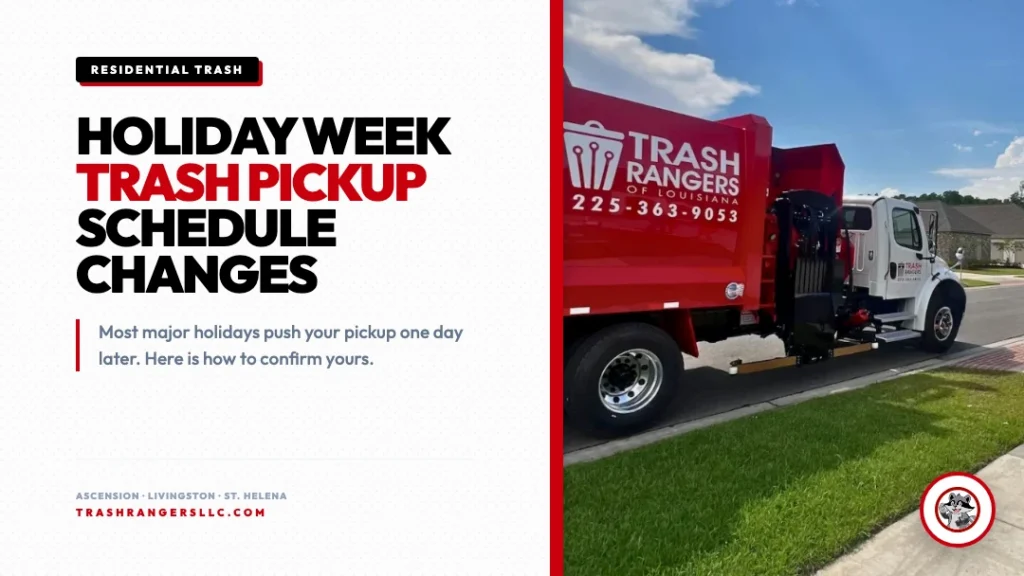 Trash Rangers residential truck in Ascension Parish