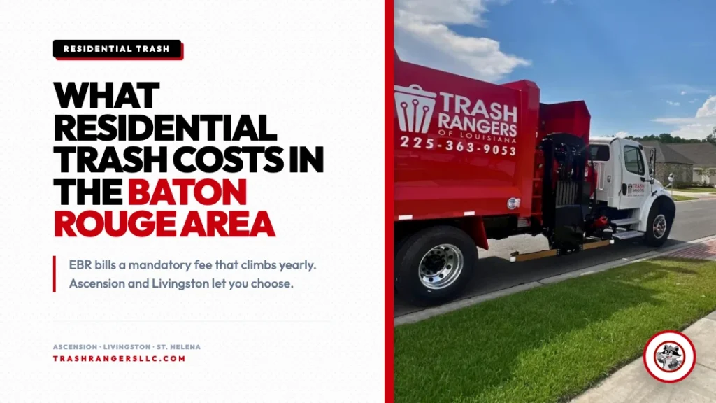 Trash Rangers residential truck in Ascension Parish