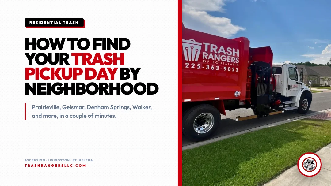 Trash Rangers residential truck in Ascension Parish