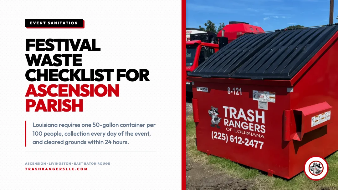 festival waste management checklist ascension parish
