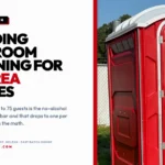 Trash Rangers portable restroom unit on level ground for an outdoor event
